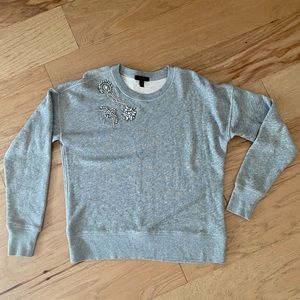 Jcrew Jeweled Sweatshirt